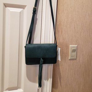 Blair House Boutique Teal Leather Crossbody Bag - New with Tags